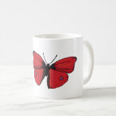 Mug Dessin à papillon rouge (Devant droit)