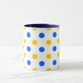 Mug Dessin à points blancs bleus jaunes (Centre)