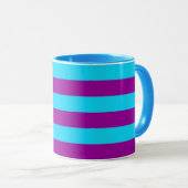 Mug Dessin à rayures violettes bleues (Devant droit)