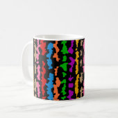 Mug Dessin abstrait irrégulier coloré noir (Devant gauche)