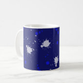 Mug dessin amusant bleu et blanc (Devant gauche)