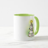 Mug Dessin amusant Chat et souris Décorations de Noël (Devant droit)