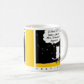 Mug Dessin amusant de Cat Looking at the Stars (Devant droit)