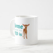 Mug Dessin amusant Podenco Chien (Devant gauche)