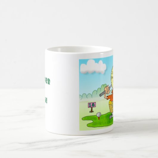 Mug Dessin amusant sur le golf (Centre)