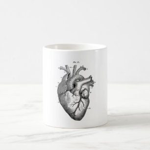 Mug Dessin anatomique vintage Coeur humain