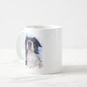 Mug Dessin animé amusant de Border Collie (Devant gauche)