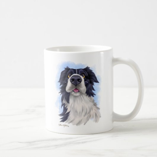 Mug Dessin animé amusant de Border Collie (Droite)