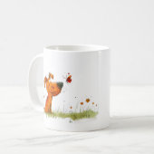 Mug Dessin Animé Chien et Papillon (Devant gauche)