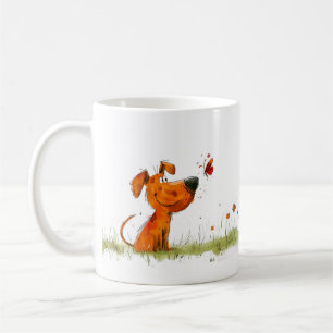 Mug Dessin Animé Chien et Papillon