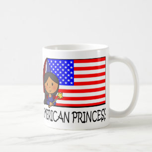 Mug Dessin animé clip art jolie princesse américaine d