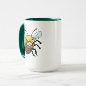 Mug Dessin animé d'abeille agressive (Devant gauche)