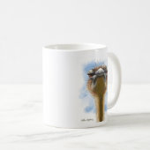 Mug Dessin animé d'autruche indignée (Devant droit)
