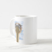 Mug Dessin animé d'autruche indignée (Devant gauche)