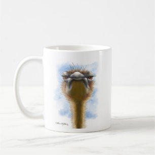 Mug Dessin animé d'autruche indignée