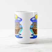 Mug Dessin animé de bateau de pêche (Centre)