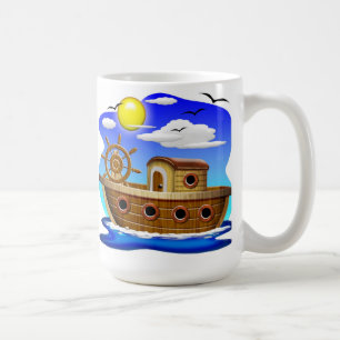 Mug Dessin animé de bateau de pêche