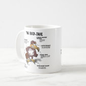 Mug Dessin animé de Buse à queue rousse (Devant gauche)