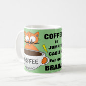 Mug Dessin animé de chat avec citation amusante (Devant gauche)
