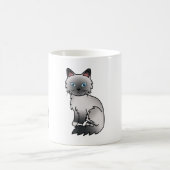 Mug Dessin animé de chat Birman / Ragdoll au point ble (Centre)