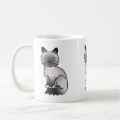 Mug Dessin animé de chat Birman / Ragdoll au point ble (Gauche)