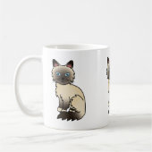 Mug Dessin animé de chat Birman / Ragdoll au point de (Gauche)