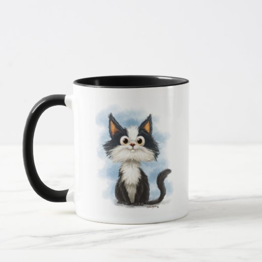 Mug Dessin animé de chat en smoking mignon (Gauche)