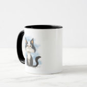 Mug Dessin animé de chat en smoking mignon (Devant gauche)
