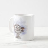 Mug Dessin animé de chaton tabby amusant (Devant gauche)