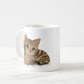 Mug Dessin animé de chaton tabby mignon (Devant gauche)