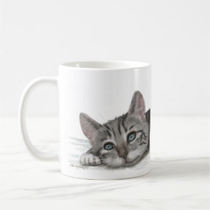 Mug Dessin animé de chaton tabby mignon au repos