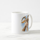 Mug Dessin animé de chèvre amusant (Devant droit)