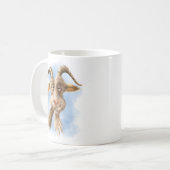 Mug Dessin animé de chèvre amusant (Devant gauche)