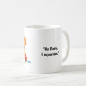 Mug Dessin animé de chien et de canard (Devant droit)