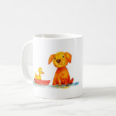 Mug Dessin animé de chien et de canard (Devant gauche)