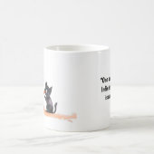 Mug Dessin animé de chien et de chat (Centre)