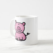 Mug Dessin animé de cochon rose mignon (Devant gauche)