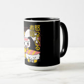Mug Dessin animé de combattants de karaté de sushi drô (Devant droit)