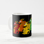 Mug Dessin animé de dragons colorés arc-en-ciel (Devant gauche)