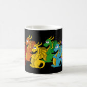 Mug Dessin animé de dragons colorés arc-en-ciel (Centre)