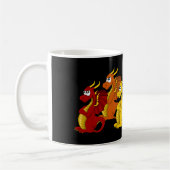 Mug Dessin animé de dragons colorés arc-en-ciel (Gauche)