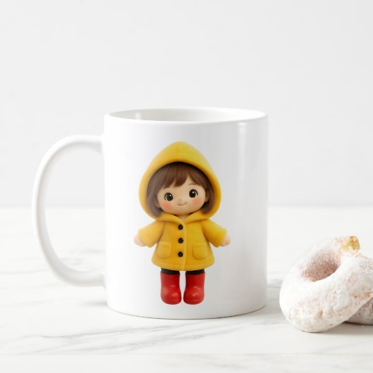 Mug Dessin animé de fille mignonne (Avec donut)