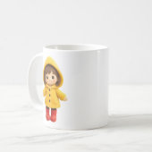 Mug Dessin animé de fille mignonne (Devant gauche)