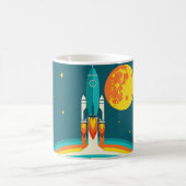 Mug Dessin animé de fusée spatiale mignonne (Centre)