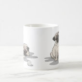 Mug Dessin animé de groupe Pug (Centre)