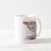 Mug Dessin animé de mouton boule de coton (Devant droit)