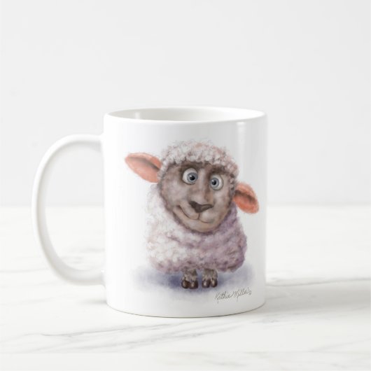 Mug Dessin animé de mouton boule de coton (Gauche)