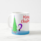 Mug Dessin animé de Noël coloré (Devant gauche)