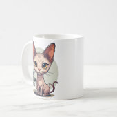 Mug Dessin animé de papa chat Sphynx drôle (Devant gauche)