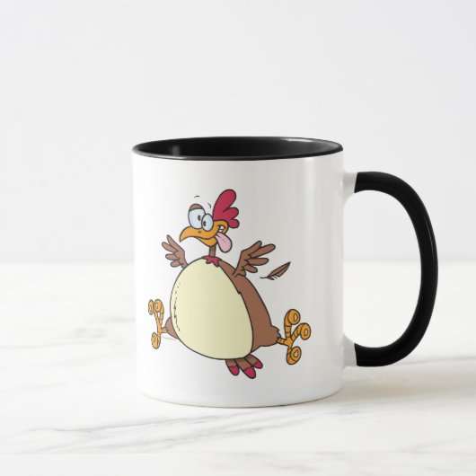 Mug dessin animé de poule folle (Droite)
